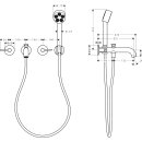 AXOR 48444340 3-Loch Wannenarmatur AXOR One