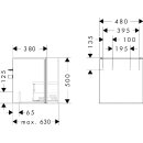 HANSGROHE 54247700 Waschtischunterschrank Xilesa E