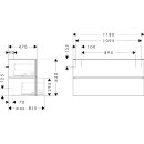 HANSGROHE 54264550 Waschtischunterschrank Xilesa E