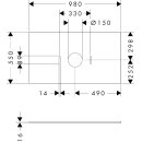 HANSGROHE 54276760 Konsole Xilesa E 980x550mm