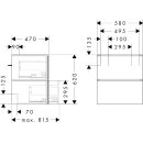 HANSGROHE 54293760 Waschtischunterschrank Xilesa E