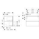 HANSGROHE 54299700 Waschtischunterschrank Xilesa E