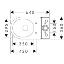 HANSGROHE 61163450 Stand WC EluPura S f.aufge.Sp&uuml;lka.640