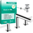 HANSGROHE 74733000 3-Loch Waschtischarmatur 100 Zesis S