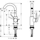 HANSGROHE 74740670 WTM 210 Zesis S mit Schwenkauslauf