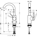 HANSGROHE 74741000 WTM 210 Zesis S mit Schwenkauslauf