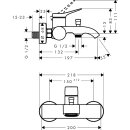 HANSGROHE 75423000 Wannenmischer Aufputz Original