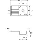 Villeroy &amp; Boch 338501J0 EB-SP Linara 50 860x510mm...