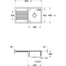 Villeroy &amp; Boch 33852FR7 SP Linara 50 Flat 840x490mm...