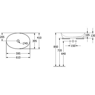 Villeroy & Boch 419861AM Aufsatzwaschbecken Artis 419861