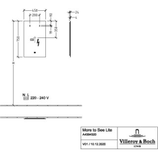 Villeroy & Boch A4754500 Spiegel More to See Square A47545