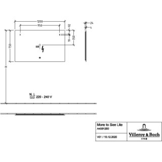 Villeroy & Boch A4771200 Spiegel More to See Lite A47712