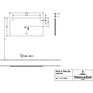 Villeroy & Boch A4771400 Spiegel More to See Lite A47714