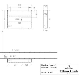 Villeroy & Boch A48110VE Aufputz-SPS My View+ A48110