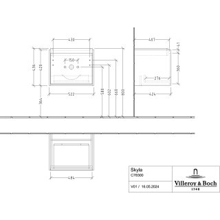 Villeroy & Boch C78300VE WTUS Skyla C78300 522x436x424mm 2
