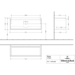 Villeroy & Boch C79200RH WTUS Skyla C79200 1172x436x439mm 2