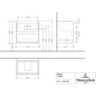 Villeroy & Boch C79500VE WTUS Skyla C79500 622x596x439mm 2