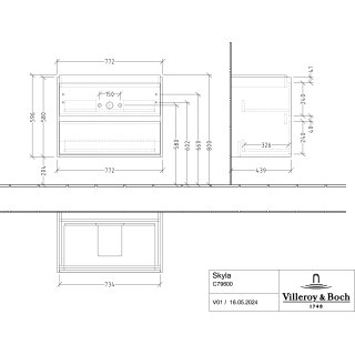 Villeroy & Boch C79600VJ WTUS Skyla C79600 772x596x439mm 2