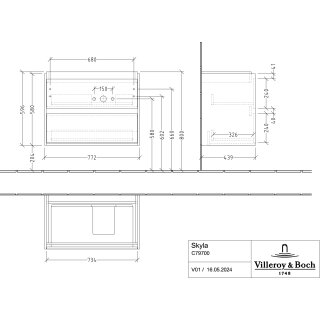 Villeroy & Boch C79700VH WTUS Skyla C79700 772x596x439mm 2