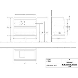 Villeroy & Boch C79800VE WTUS Skyla C79800 772x596x439mm 2