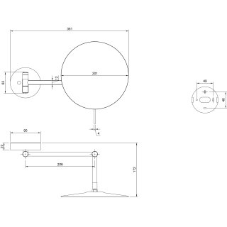 Villeroy & Boch TVA15101700076 Kosmetikspiegel Elements - Tender