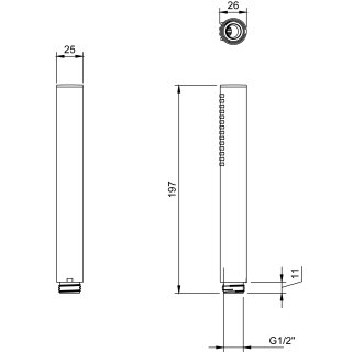 Villeroy & Boch TVS109006000K5 Handbrause Verve Showers 25x197x25mm