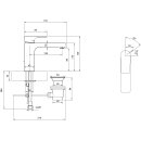 Villeroy &amp; Boch TVW10700300061 Einhebel-WT-Armatur Liberty 43x149x