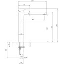 Villeroy &amp; Boch TVW10700500061 Einhebel-WT-Armatur erh&ouml;ht Liberty