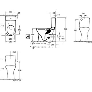 Villeroy & Boch 5760G1R1 Spülkasten O.novo 385x165x360mm Zul.