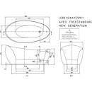 Villeroy &amp; Boch Q194AVE9T1BCV01 BW Aveo New Generation T1 1900x950x