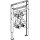 GEBERIT 111028002 Duofix Element f. WT, 82-98cm, S-Arm.