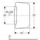 GEBERIT 115205CD1 Urinaltrennwand, Halter: schwarzmatt