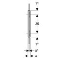 GEBERIT 115205CD1 Urinaltrennwand, Halter: schwarzmatt