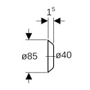 GEBERIT 241406141 Wandrosette flach Abgang d40