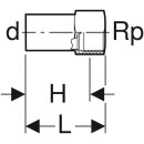 GEBERIT 40932 Mapress Therm &Uuml;bergang mit IG