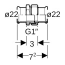 GEBERIT 45312 Mapress Therm Verschraubung d22