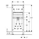 GEBERIT 458404002 DuofixBasic Element f. WT, 112 cm