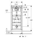 GEBERIT 458603006 DuofixBasic Element f. Urinal, 130 cm