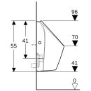 GEBERIT 503100001 Renova S Urinal, Zulauf von hinten