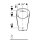 GEBERIT 503120001 Renova M Urinal, Zulauf von hinten