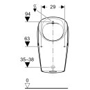 GEBERIT 503130001 Renova L Urinal, Zulauf von hinten