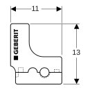 GEBERIT 601720001 D&auml;mmbox zu Metallrohr-Anschlussbogen
