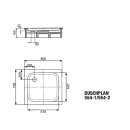 Kaldewei 448630000001 DW DUSCHPLAN Mod.554-1,750x800x65