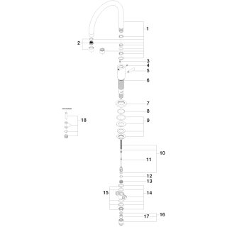 DORNBRACHT 13512892-42 Wannenauslauf TARA 13512892 220 mm