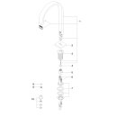 DORNBRACHT 13716782-42 WT-Stand-Ausl. ohne Ablaufgarnitur