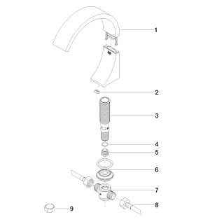 DORNBRACHT 13717811-42 WT-Stand-Ausl. ohne Ablaufgarnitur