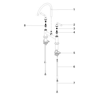 DORNBRACHT 19815809-42 2-Loch-Brückenbatt. VAIA 19815809