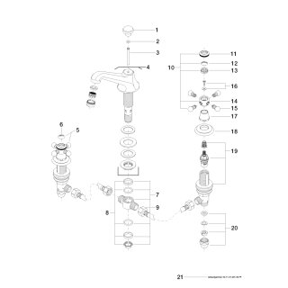 DORNBRACHT 20700360-39 WT-3-Lochbatt. mit Ablaufgarnitur