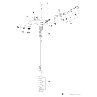DORNBRACHT 22500360-42 WT-ELB mit Ablaufgarnitur MADISON