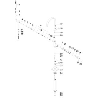 DORNBRACHT 25863782-42 Wannen-Einhandbatterie mit Standrohr